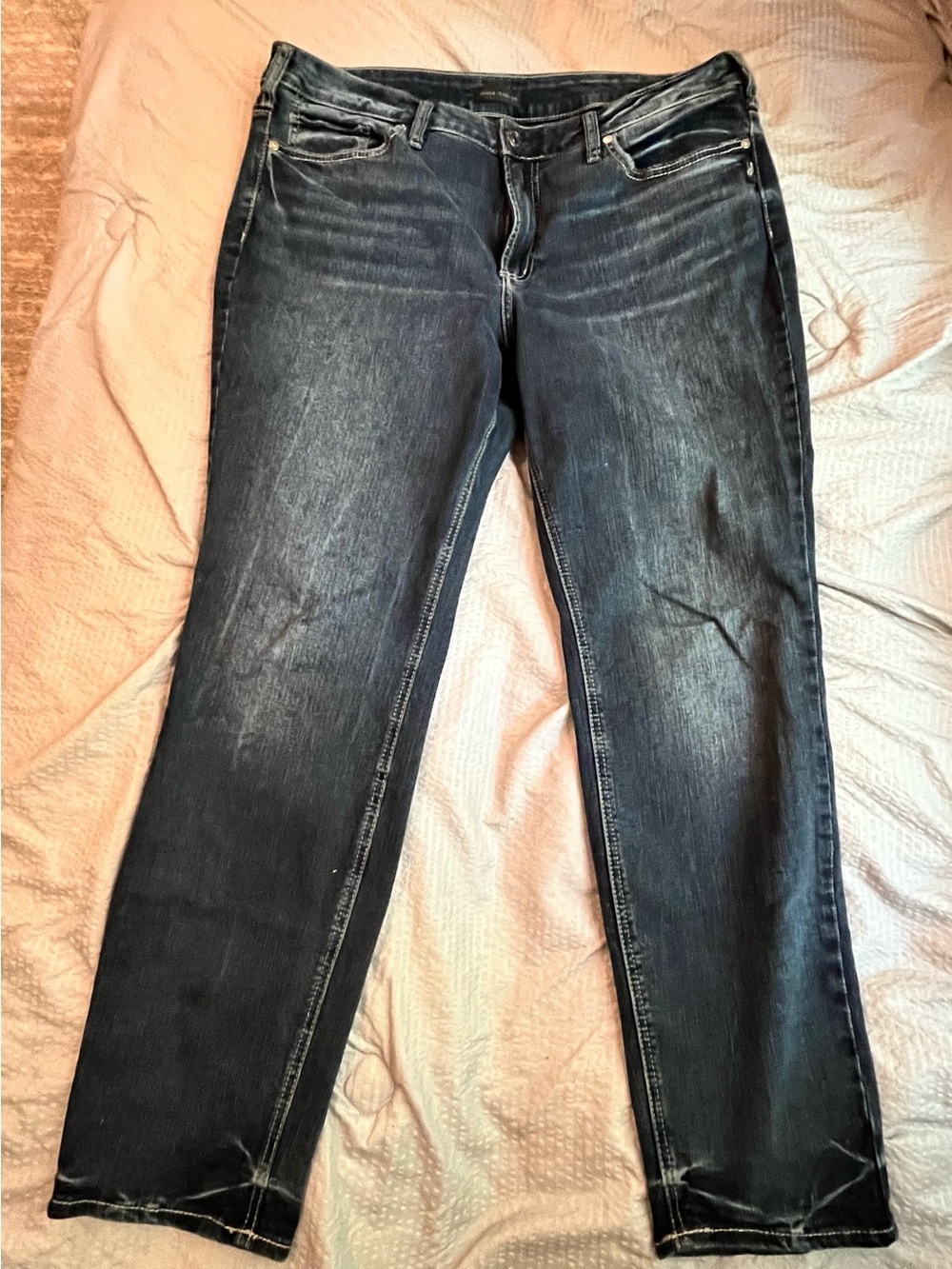 Silver Suki Jeans Size 18/L31 Straight Leg Women's Medium Wash Blue - Picture 11 of 16